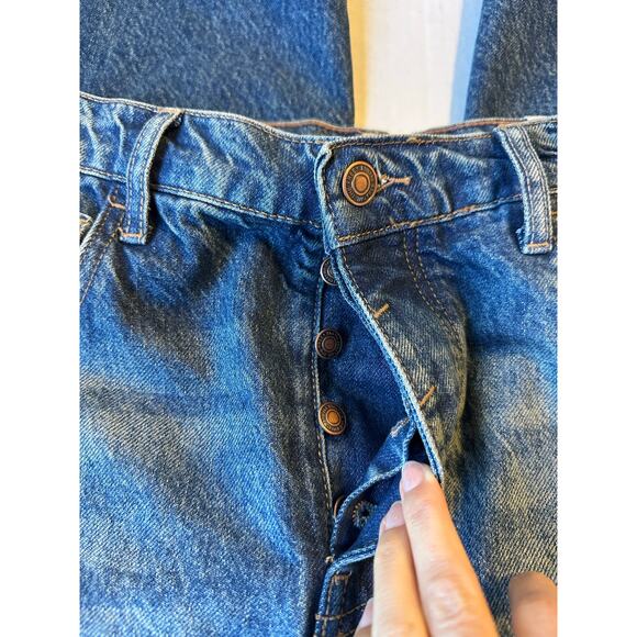 NEW Free People We the Free Good Luck Barrel Jeans Sz 28 - Picture 4 of 12